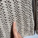 st. john's bay VTG Cream Open Knit Sweater Top Boho Beach 90s Romantic Coastal Lace Fish Net Photo 4
