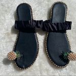 Boutique Pearl pineapple satin stretchy strap sandals 8 Photo 3