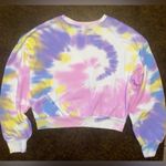 Disney Stitch Tie Dye Cropped Sweatshirt - size medium Photo 4