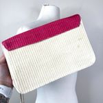 Escada Sorbetto Rosso Watermelon Straw Rattan Chain Crossbody Shoulder Bag Pink Photo 8