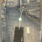 NWT PINKO Distressed Denim Mini Skirt 27 Women’s Blue Photo 6