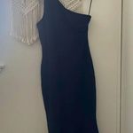 Cinq à Sept Cinq a Sept Dulcina One Shoulder Asymetrical Black Midi Dress NWT Photo 1