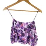 IRO  Minak Sleeveless Ruffle Crop Top Purple Multi Size FR 38 or US 6 Photo 2