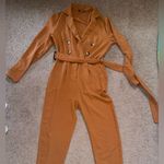 SheIn NWOT burnt orange long sleeve jumpsuit Photo 2