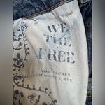 We The Free People Wallflower Midrise Flare Jeans Larkspur Blue size 27 Photo 4