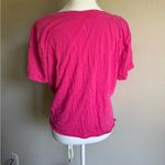 Jason Wu  Pink Scoop Neck Cropped Pocket Short Sleeve Tee Womens L Casual Photo 3