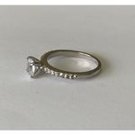 Diamond Engagement Silver Ring Size 5.5 Photo 3