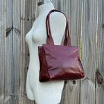 Lord & Taylor Vintage Leather Handbag Brown Photo 10