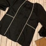 St. Tropez  women’s top size Lg blk w ivory details Photo 3