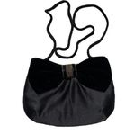 Vintage Avon Evening Bag Velvet and Beaded Bow with Braided Strap Black Formal Photo 0