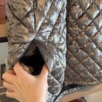 Athleta Whisper Metallic Velvet Insulated Quilted Vest Coffee House, XS Photo 2