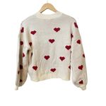 Missguided Cream and Red‎ Christmas Kisses Holiday Crewneck Pullover Sweater 6/8 Red Size M Photo 2