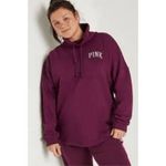 PINK - Victoria's Secret  Maroon Cowl Neck Pullover Logo Sweater Medium Photo 7