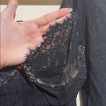 For Love & Lemons Harlow Black Lace Slip Sheer Ruched Dress Sexy Size XXS Photo 6