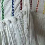 Place Nationale Embroidered Mini Dress with Pom Pom size 2 White Size M Photo 3