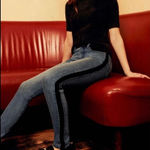 Ecru Designed Los Feliz Brown Moleskin Fabric Inset Jean In Vintage 28 Photo 0