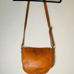 INC International Concepts Willow cognac leather crossbody hippie saddle bag Brown Photo 6