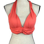 Soma  Large Draped Tie Halter Bikini Swim Top Padded Cups Shirred Sides V-Neck Photo 0