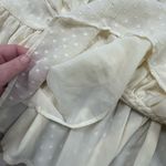 American Eagle Size XL Women's Cream cropped fit and flare blouse NWT Photo 2