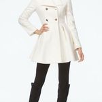Laundry by Shelli Segal Ivory Double Breasted Fit and Flare Wool Coat, XS Photo 1