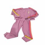 Aviator Nation  Pink 5 Stripe Set Cropped Neon 5 Stripe Crewneck and Sweatpants Photo 1