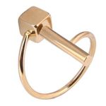 Fashion Stainless Steel Simple Vertical Strip Rubik's Cube size 6 Gold Photo 0