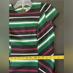 Michael Kors  A-Line Dress Sz 8 Green Career Striped Knee Length Professional Photo 6