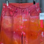 Good American Prentis Burrell 90s Loose Fit Tie Dye Jeans Pink Orange Size 2/26 Photo 13