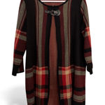 Kasper  Red and Black Plaid Cardigan XL Photo 0