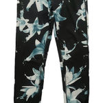 Salomon Women's Mantra Tech Leggings Size M Floral Black Blue White Activewear Photo 0