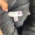 SO  | Black Argyle Turtleneck Knit Sweater Sz L Photo 4