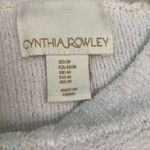 Cynthia Rowley White Chenille Crewneck Long Sleeve Sweater Photo 4