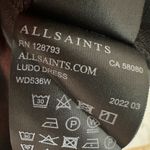 All Saints Ludo Black Cut Out Open Back Halter Linen Blend Midi Dress Size US 8 Photo 8