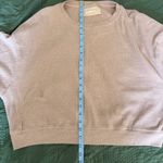 Elegant Beige Crew Neck Sweater Tan Size XS Photo 4