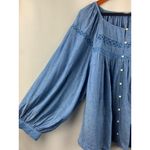 Old Navy Women’s  Blue Button Up Long Sleeve Blouse Size XL Photo 5