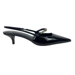 Mango  Pointed Toe Kitten Heel Slingback Pump Link Strap Size 40/ 9 Photo 2