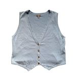 J Jill Womens Size Large Light Blue Vest Cashmere Blend staple Classic Office Size M Photo 0