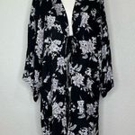 Spiritual Gangster  Black White Floral Kimono Photo 0