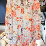 Fashion Bug Fashion Floral Lace Dress in Cream and Pink size M/L Photo 0