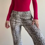 Snakeskin Print Work Pants No Size Tag Gray Size M Photo 3