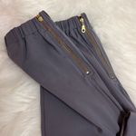 Zyia Joggers Large Gray Peak Zipper Ankle Casual Gym Fitted Drawstring C34 Photo 5