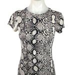 EXPRESS Gray Snake skin Animal Print Crew Neck Short Sleeve T Shirt Tee Top Sz S Photo 0