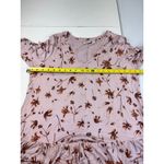 LOGO By Lori Goldstein LOGO Lori Goldstein Women's Floral Print V-Neck Ruffle Hem 3/4 Sleeve Top Photo 8