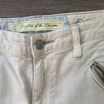 Daughters of the Liberation Beige Jeans with Zipper Accents Anthropologie Moto Tan Size 32 Photo 1