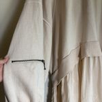 Free People Sweet Street Hoodie Ivory Women Ruffle Puff Sleeve Eyelet Lagenlook Photo 3