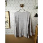 Daily Ritual White Striped Bell Sleeve Tunic Terry Sweatshirt Photo 1