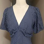 Madewell NWOT Puff-Sleeve Ruffle Mini Dress in Polka Dot Photo 6