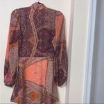 NWT divine heritage paisley orchid mini dress s Orange Photo 5