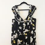 City Chic  Crepe Floral Jumpsuit Off the Shoulder Black Size 18 NEW Photo 3