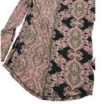 William Rast Pink Paisley Micro-ribbed Laced Long Sleeve Top XL Photo 3